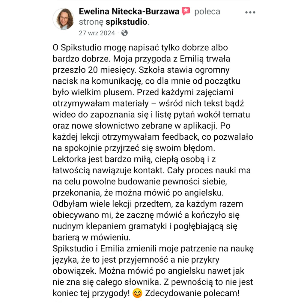 kurs-angielskiego-dla-doroslych-konwersacje-opinia-spikstudio